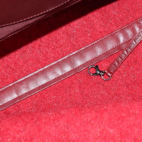 CHANEL Matelasse Chain Shoulder Bag Wool 2way Red CC - Picture 14 of 16